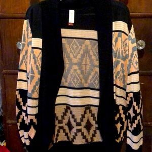 No Boundaries Open multicolor cardigan